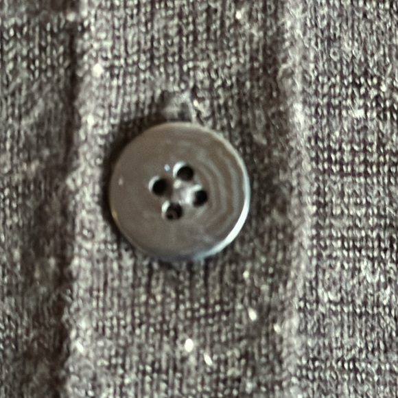 J Jill long black v-neck cardigan. XS. Cotton/linen blend button up w/pockets. - Picture 10 of 11